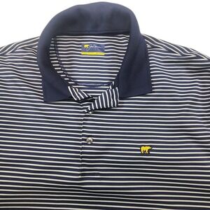 Jack Nicklaus Mens 2XL Blue Striped Golf Polo Shirt